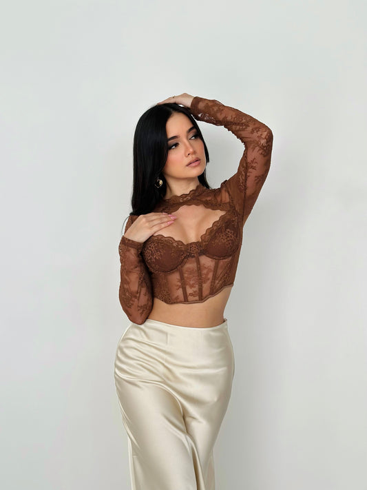 Corset manga larga